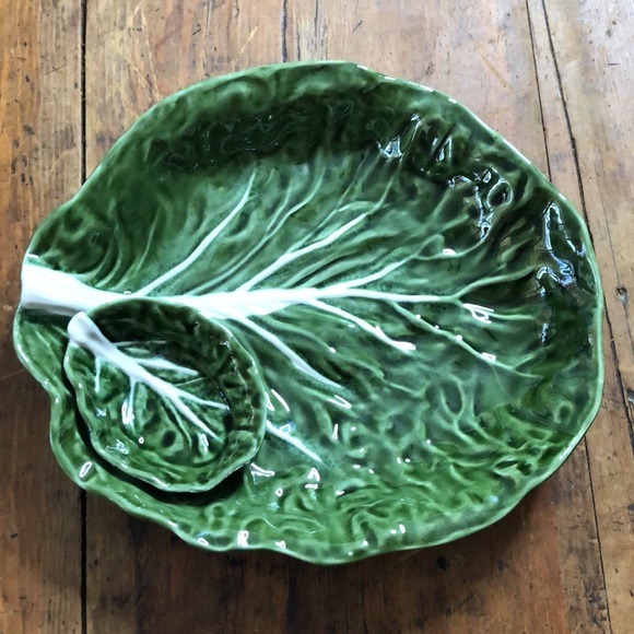 Olfaire Other - OLFAIRE Cabbage Leaf CHIP I DIP Serving Bowl Large Size Made in Portugal